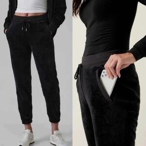 Athleta Double Cozy Karma Recover Jogger Black Soft Sweatpants Medium